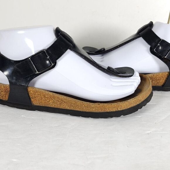 Birkenstock Women's Kairo US5 EU36 Black Birko-flor Flat Thong slingback Sandals - Picture 10 of 16